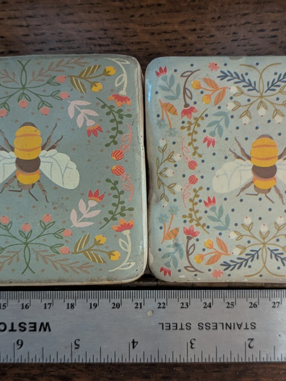 Helmsie Coaster Set with Metal Bumblebee Caddy - Set of 4 From Anthropologie